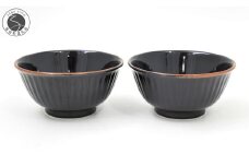 有田焼 黒天目 ペア麺丼【深川製磁】食器 器 うつわ 和食器 どんぶり 丼 麺鉢 黒 ブラック シンプル 伝統工芸 和風 モダン ギフト プレゼント 40000円 4万円 A40-340