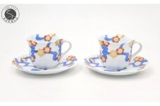 有田焼 川に桜 ペア碗皿【深川製磁】食器 器 うつわ カップ＆ソーサー セット 金彩 贈り物 ギフト A120-30