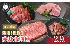 厳選！佐賀牛 赤身 定期便 全4回 モモ カタ スライス 焼き肉 ステーキ 煮込み料理 N100-17