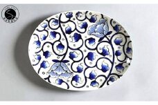 有田焼 惣太窯 楕円32cm 盛皿 舞い牡丹【白峰堂】食器 器 うつわ 手描き 楕円皿 オ－バル皿 A45-297