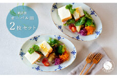 有田焼 オーバル皿 2枚セット【皓洋窯】食器 器 うつわ 楕円皿 パスタ皿 朝食 プレート ギフト プレゼント A30-545
