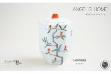 有田焼 Angel’s home 天使たちのおうち YADORIGI -ヤドリギ-【よう楽庵・たかす】六角型 ペット 骨壺 小型犬 犬骨壺 猫骨壺 動物骨壺 仏具 ミニ 骨壺 メモリアルポット A170-18