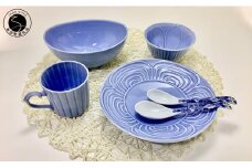【アウトレット】有田焼 淡ルリ釉 6点 セット【 幸楽窯 / YUIKA Lab 】 アウトレット 訳あり 食器 器 うつわ 楕円ボウル 小鉢 皿 コップ スプーン A25-550
