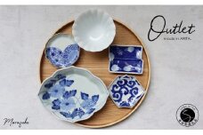 【アウトレット】有田焼 染付花菱プレート 小皿 小鉢 5点 セット【まるふく】食器 うつわ 器 伝統工芸 手描き 花 おしゃれ 数量限定 福袋 A25-570