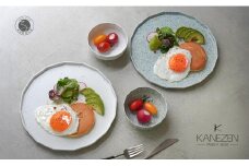 有田焼 23.5cm 十六角プレート / 10.5cm 十六角ボウル 4枚セット【金善製陶所】食器 器 皿 セット おしゃれ モダン 磁器 デザイン プレート ボウル 白 青 電子レンジ対応 55000円 A55-131