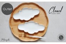 【アウトレット】 有田焼 Cloud 雲形のお皿（ ホワイト ）2枚 セット【 まるふく 】 訳あり 雲 可愛い かわいい カフェ おうちカフェ 食器 器 うつわ 2万円 20000円 A20-599