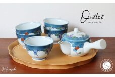 【アウトレット】有田焼 染錦ぶどう 茶器セット【 まるふく 】急須 仙茶 6点 セット 訳あり ふどう 染付 染錦 食器 器 うつわ 3万円 30000円 A30-578