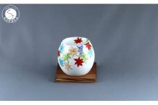 有田焼 茶香炉〈紅葉尽し文〉【赤絵白磁硯処 雪月花】手描き 伝統工芸 香炉 赤絵 インテリア  80000円 8万円 A80-53