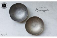 有田焼 花形小鉢（金・銀）2個セット【まるふくオリジナル】食器 うつわ 器 ゴールド シルバー まるふく 小鉢 花型 可愛い かわいい セット 11000円 A11-88