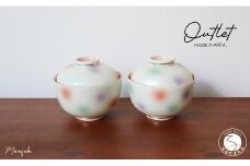 【アウトレット】有田焼 レインボー蓋物 2個セット【まるふくオリジナル】食器 うつわ 器 お正月 訳あり 15000円 A15-310