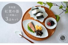 有田焼 紅葉の器 三彩揃え【 幸楽窯 / YUIKA Lab 】食器 器 うつわ 銘々皿 千代口 小皿 和食器 プレート 取り皿 おもてなし 20000円 2万円 A20-604