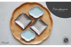 有田焼 mamekozara（Silver・Blue）4枚 セット【まるふく】食器 器 うつわ 豆皿 小皿 ギフトセット おしゃれ  木瓜型 25000円 A25-625