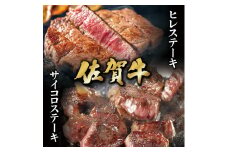 佐賀牛ヒレステーキ600g＆佐賀牛サイコロステーキ400g ／ ふるさと納税 佐賀牛 ヒレ ステーキ 焼肉 焼き肉 国産 国産牛 赤身 お肉 送料無料 冷凍 ステーキ肉 焼き肉 ギフト お祝い 柔らか 牛肉