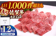 【全3回定期便】佐賀牛 赤身 ( モモ ) 400g ( 焼肉用 ) 【山下牛舎】 [HAD095] 佐賀牛 牛肉 肉 精肉 赤身 黒毛和牛 定期便 定期 焼肉 BBQ A5 佐賀県 ギフト 贈答