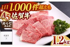 【A5ランクをお届け】佐賀牛 カルビ 焼肉用 1.2kg ( 400g×3パック )【山下牛舎】 [HAD055] 牛肉 黒毛和牛 カルビ 焼肉 焼肉用 A5 ギフト お祝い 贈答 a5 小分け BBQ bbq バーベキュー