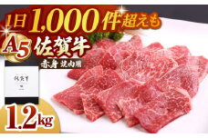 【1週間以内発送】佐賀牛 A5 赤身 ( モモ ) 焼肉用 1.2kg ( 400g×3パック )【山下牛舎】 [HAD058] 佐賀牛 牛肉 精肉 肉 黒毛和牛 赤身 赤身肉 焼肉 焼肉用 BBQ A5ランク 佐賀県 ギフト 贈答 最速発送