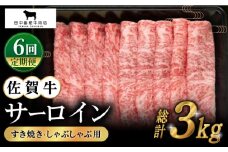 【全6回定期便】佐賀牛 サーロイン スライス 500g【田中畜産牛肉店】 [HBH019]