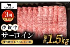 【全3回定期便】佐賀牛 サーロイン スライス 500g【田中畜産牛肉店】 [HBH018]