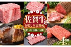 【全12回定期便】毎月お届け！佐賀牛 お楽しみ定期＜梅＞【Trade com 8】 [HBO004] 黒毛和牛 牛肉 肉