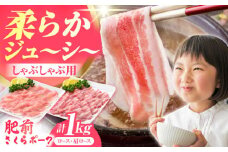 【ブランド豚を堪能】肥前さくらポーク しゃぶしゃぶ 2種セット ( ロース 肩ロース ) 【JAさが 杵島支所】 [HAM027]