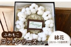 【癒しの空間を】ふわもこ コットンリース【木蓮】 [HBX002]