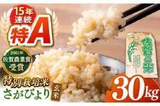 【特別栽培米】令和6年産 ももちゃんちのお米 さがびより  玄米 30kg 【ももさき農産】 [HCG001]