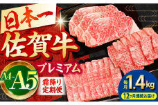 【全12回定期便】佐賀牛 プレミアム霜降り定期便【田中畜産牛肉店】 [HBH027]