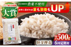 【全6回定期便】栽培期間中農薬不使用 胚芽押麦 500g ( 1等麦使用 ) 【葦農】[HAJ035] 麦 雑穀 雑穀米 麦ごはん 1等麦 特別栽培農産物 佐賀 食物繊維 胚芽押麦 500g ご飯 定期便