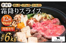 【全12回定期便】佐賀牛 月替わり 霜降りスライス定期便【田中畜産牛肉店】 [HBH074]