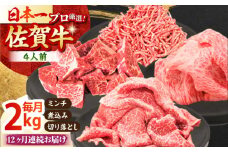 【全12回定期便】4人家族向け 佐賀牛 普段使いセットB【田中畜産牛肉店】 [HBH117]