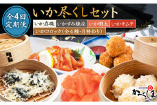 【全4回定期便】かべしまのいか尽くしセット ( タレ付き ) いかしゅうまい コロッケ キムチ 明太【呼子かべしま直売所】 [HCL009]