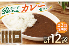 【全3回定期便】Ranaカレー 4袋セット【創作キッチンRana】 [HCK006]
