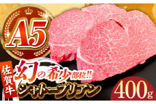 【美食家も虜になる上質な部位】佐賀牛シャトーブリアン 計400g（200g×2パック）【がばいフーズ】 [HCS019] / A5ランク シャトーブリアン 佐賀牛 A5 佐賀 ヒレ フィレ 赤身 赤身肉 牛肉 ヒレ肉 フィレ肉 ステーキ 国産 和牛