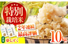 【先行予約】令和6年産 特別栽培米「夢しずく」玄米10kg【だいちの家】佐賀 [HAG023]