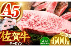 【全国有数のブランド牛】＜全6回定期便＞佐賀牛 サーロインステーキ 計600g（300g×2パック）【がばいフーズ】A5ランク 佐賀牛 牛肉 サーロイン ステーキ A5 佐賀牛 [HCS057]