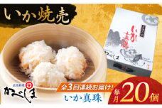 【全3回定期便】かべしまのいか焼売 いか真珠 20個入り　【呼子かべしま直売所】 いか しゅうまい 焼売 いかしゅうまい イカしゅうまい いか焼売 イカ 烏賊 イカ焼売 [HCL038]