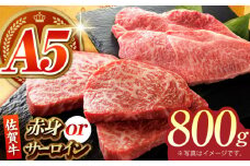 【何が届くかお楽しみ】佐賀牛 ステーキ 800g （サーロイン/赤身） 【がばいフーズ】A5ランク 佐賀牛 [HCS080]