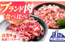 【全12回定期便】佐賀の肉 普段使いセット（佐賀牛・肥前さくらポーク） 【JAさが 杵島支所】牛肉 豚肉 しゃぶしゃぶ 肉 [HAM081]