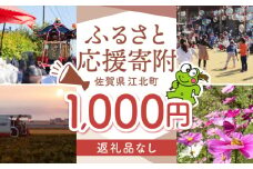 【返礼品なし】 佐賀県 江北町 ふるさと応援寄附金（1,000円分）【佐賀県江北町】 [HZZ013]