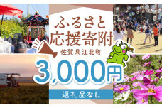 【返礼品なし】 佐賀県 江北町 ふるさと応援寄附金（3,000円分）【佐賀県江北町】 [HZZ015]