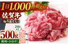 佐賀牛 切り落とし 500g  ( 250g×2パック ) 【山下牛舎】 [HAD152] 小分け 真空パック 黒毛和牛 牛肉