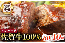 【農林水産大臣賞】佐賀牛 ハンバーグ 60g×10個 【田中畜産牛肉店】黒毛和牛 牛肉 [HBH145]