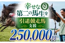 【幸せな第二の馬生を】引退競走馬支援 250,000円 【CLUB RIO】 支援 動物支援 動物保護 流鏑馬 返礼品なし [HBY008]