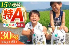 【2025年11月発送】令和7年産 新米 さがびより 玄米 30kg【ひなたむらのお米】 [HAC001] 米 佐賀 佐賀県産 特A評価 特A米