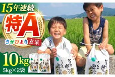 【2025年11月発送】令和7年産 新米 さがびより 玄米 10kg ( 5kg×2袋 ) 【ひなたむらのお米】 [HAC003] 米 佐賀 佐賀県産 特A評価 特A米 新米