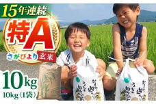 【2025年12月発送】令和7年産 新米 さがびより 玄米 10kg【ひなたむらのお米】 [HAC004]米 佐賀 佐賀県産 特A評価 特A米 玄米 新米