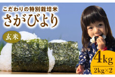 【2025年12月発送】令和7年産 新米 さがびより ( 玄米 ) 4kg【北原農園】[HCA003]