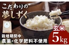 【2025年10月発送】令和7年産 新米 こだわりの玄米 夢しずく 5kg 【北原農園】[HCA019] / 玄米 夢しずく 佐賀米 玄米 特別栽培米