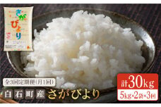 【12年連続 特A受賞】【3回定期便】白石産さがびより 各回10kg（5kg×2袋）【佐賀県農業協同組合】 九州 佐賀県 白石町 [IAK009]