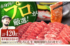 【牧場直送】佐賀県産 しろいし牛 焼肉用 盛り合わせ セット（希少部位）420g 【佐賀セントラル牧場】佐賀県産 肉 牛肉 国産 焼肉 BBQ 食べ比べ おすすめ 人気 オススメ ご褒美 九州 佐賀県 白石町 [IAH001]